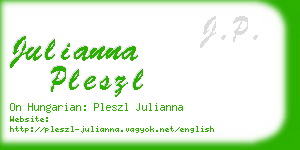 julianna pleszl business card